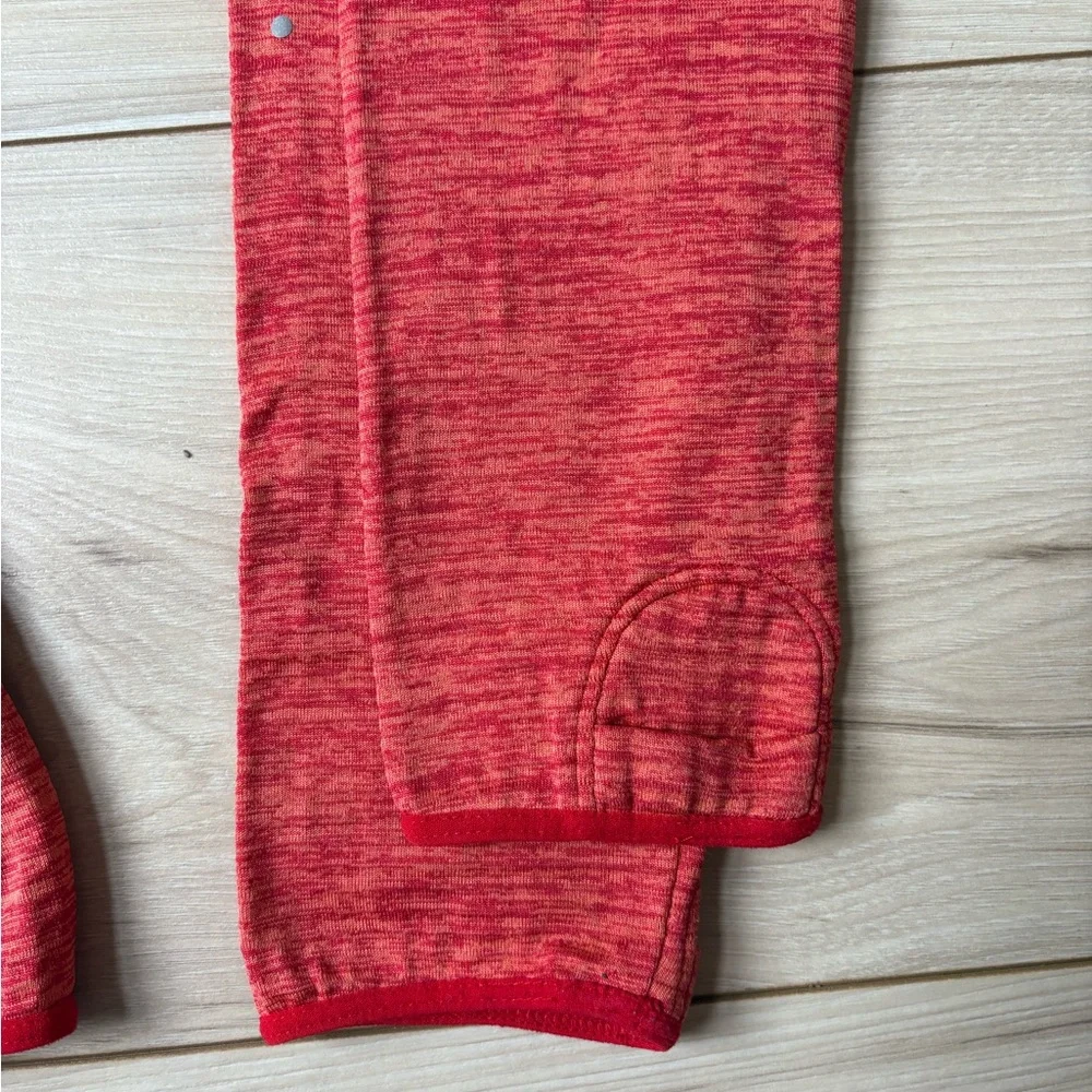 Nike Running Dri-FIT Long Sleeve Top M Coral Thumb Holes Reflective Zip Pocket - Picture 2 of 7